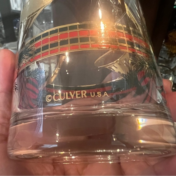 Culver 22K Gold Mid-Century Yule Horn Double Old Fashion Glasses (Set of 6) - Picture 9 of 17